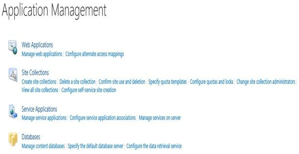 Application management